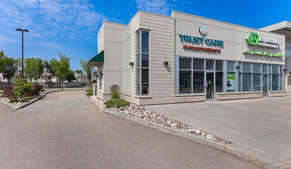 The Trust Care Physiotherapy building on Miller Boulevard in north Edmonton