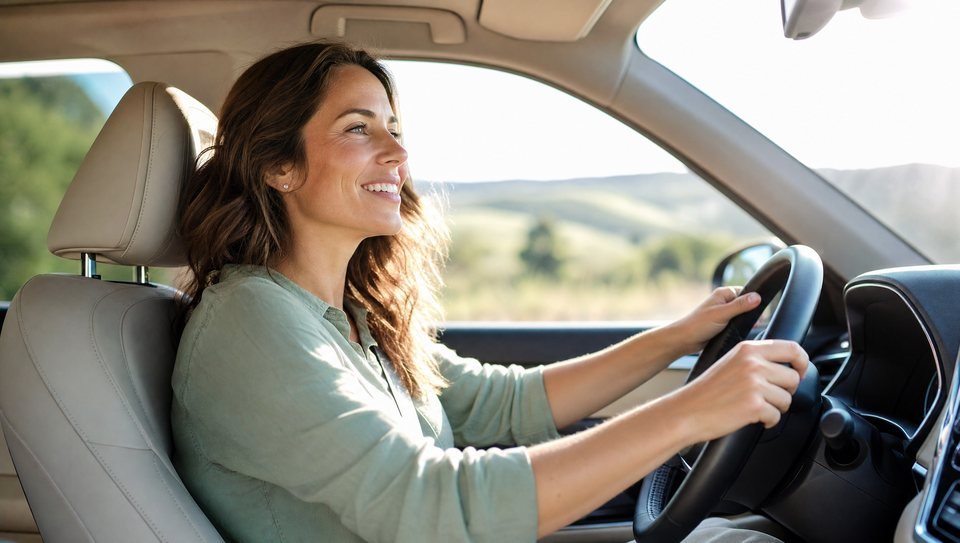 A driver back behind the wheel and comfortable